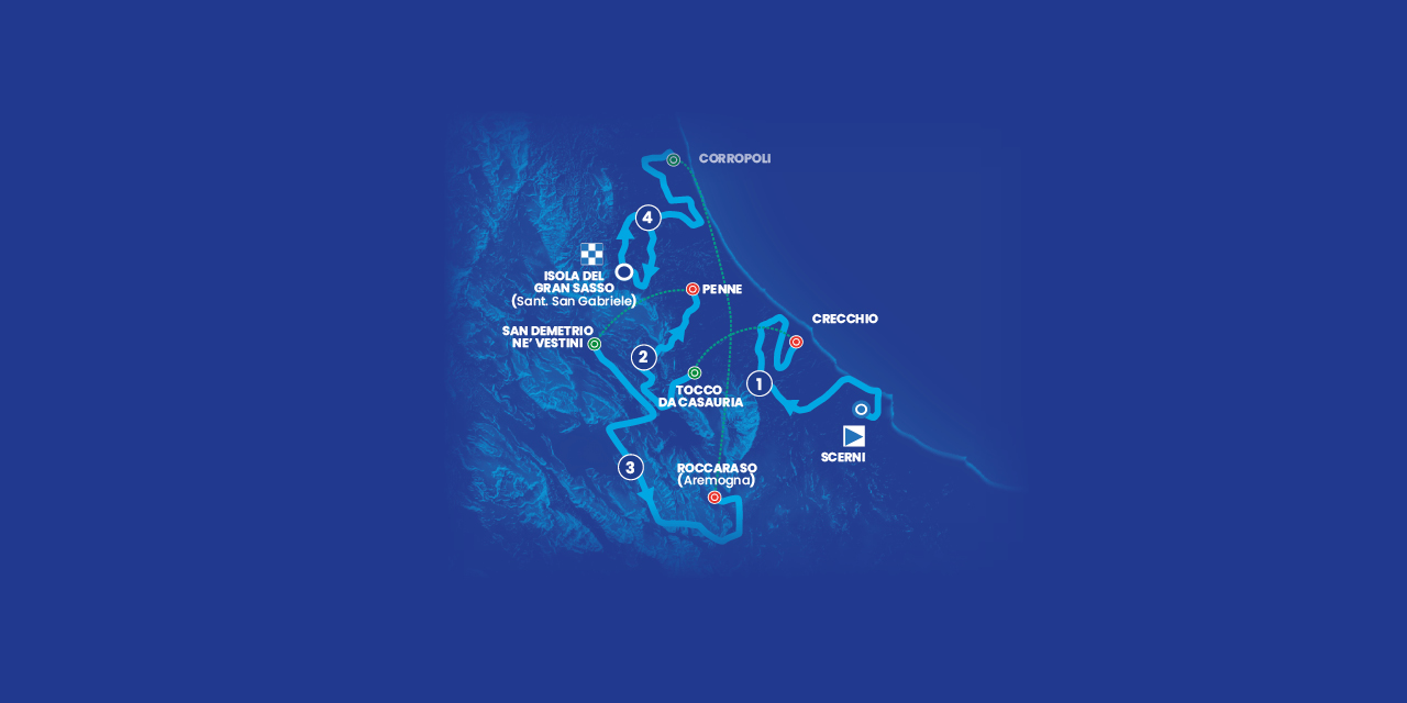Giro d'Abruzzo 2025, il percorso